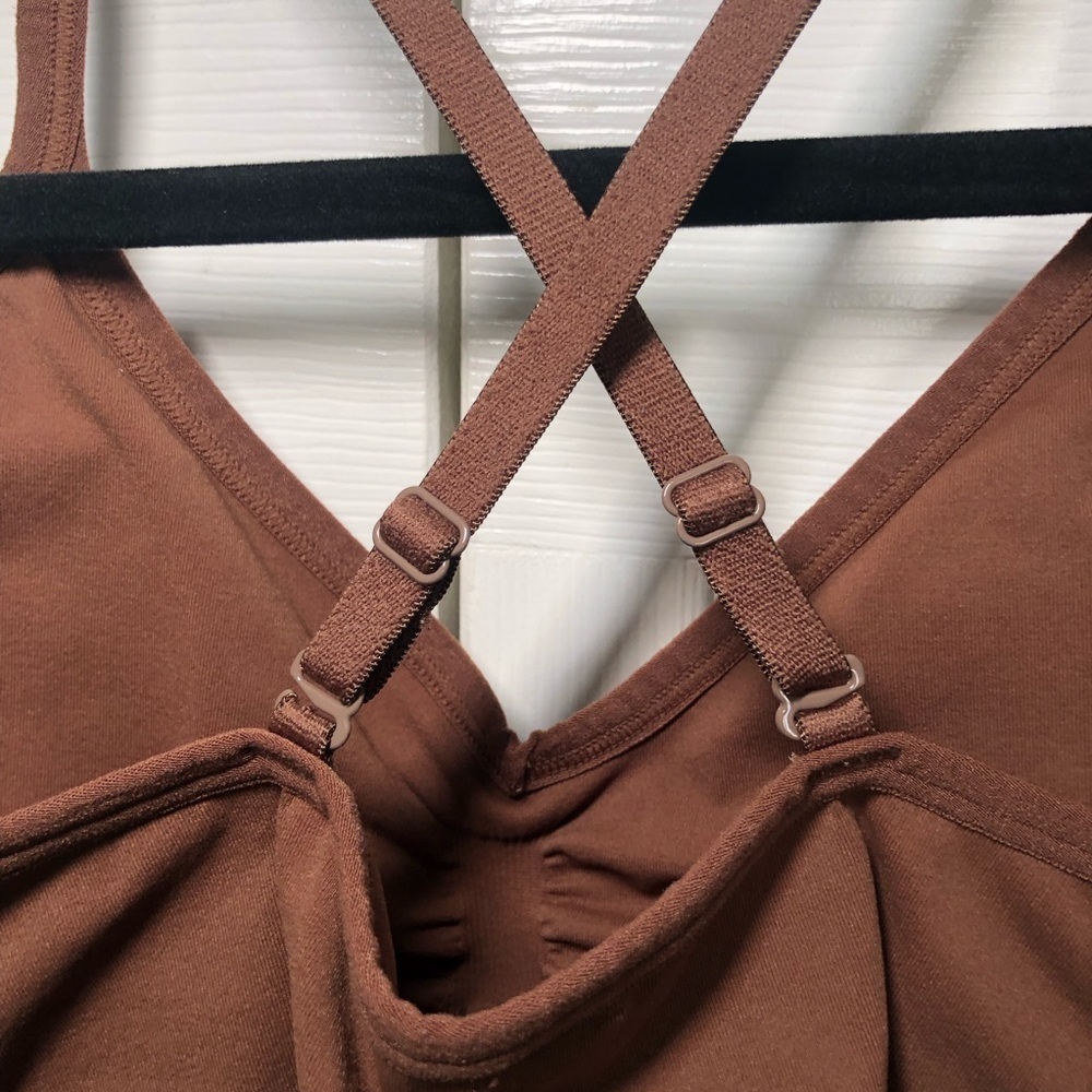 Spanx Ecocare Longline Brown Padded Bralette Size L - Picture 5 of 8